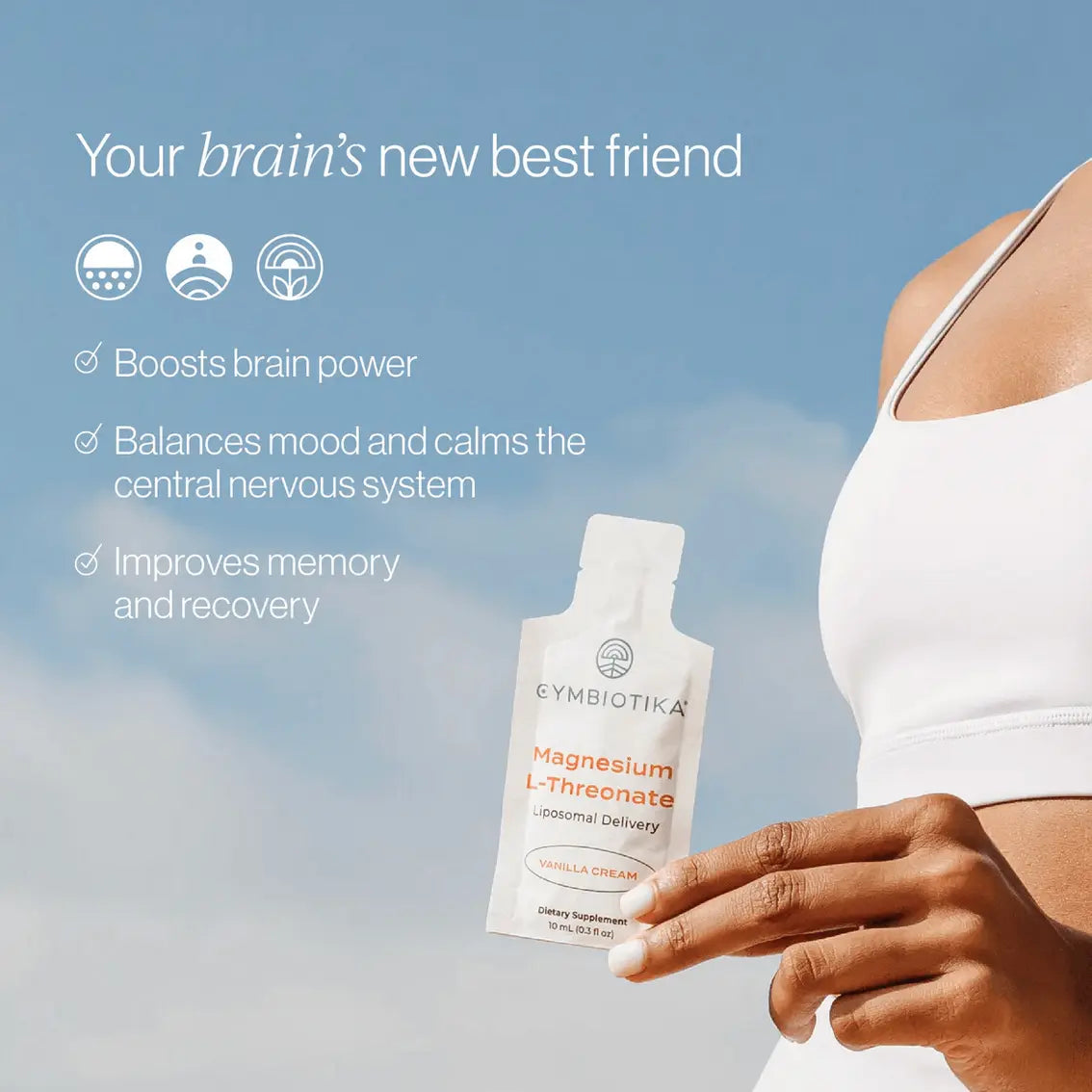 Liposomal Magnesium L-Threonate dietary supplement for brain health and mood balance