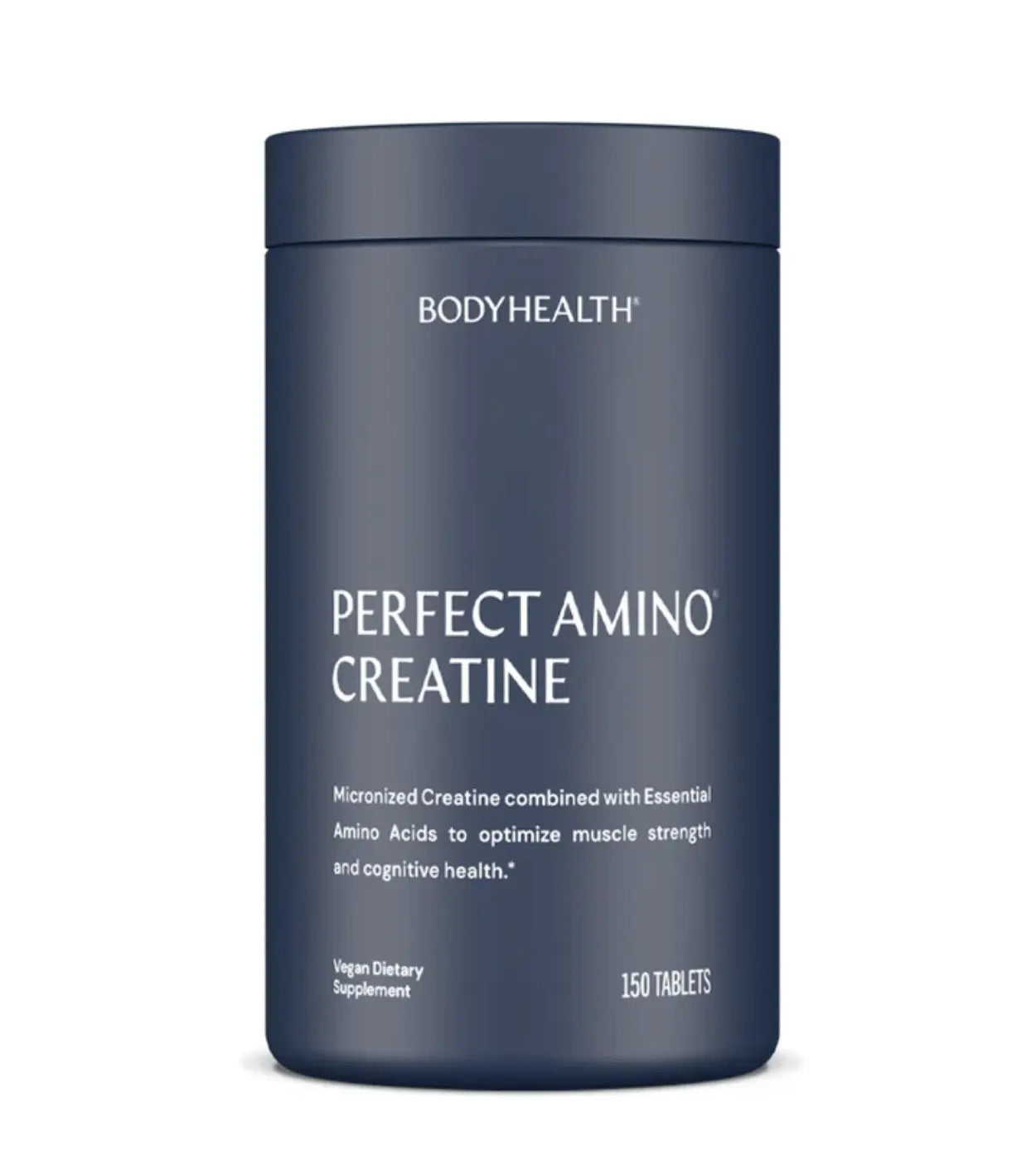 Perfect Amino Creatine bottle featuring micronized creatine and essential amino acids for muscle strength.