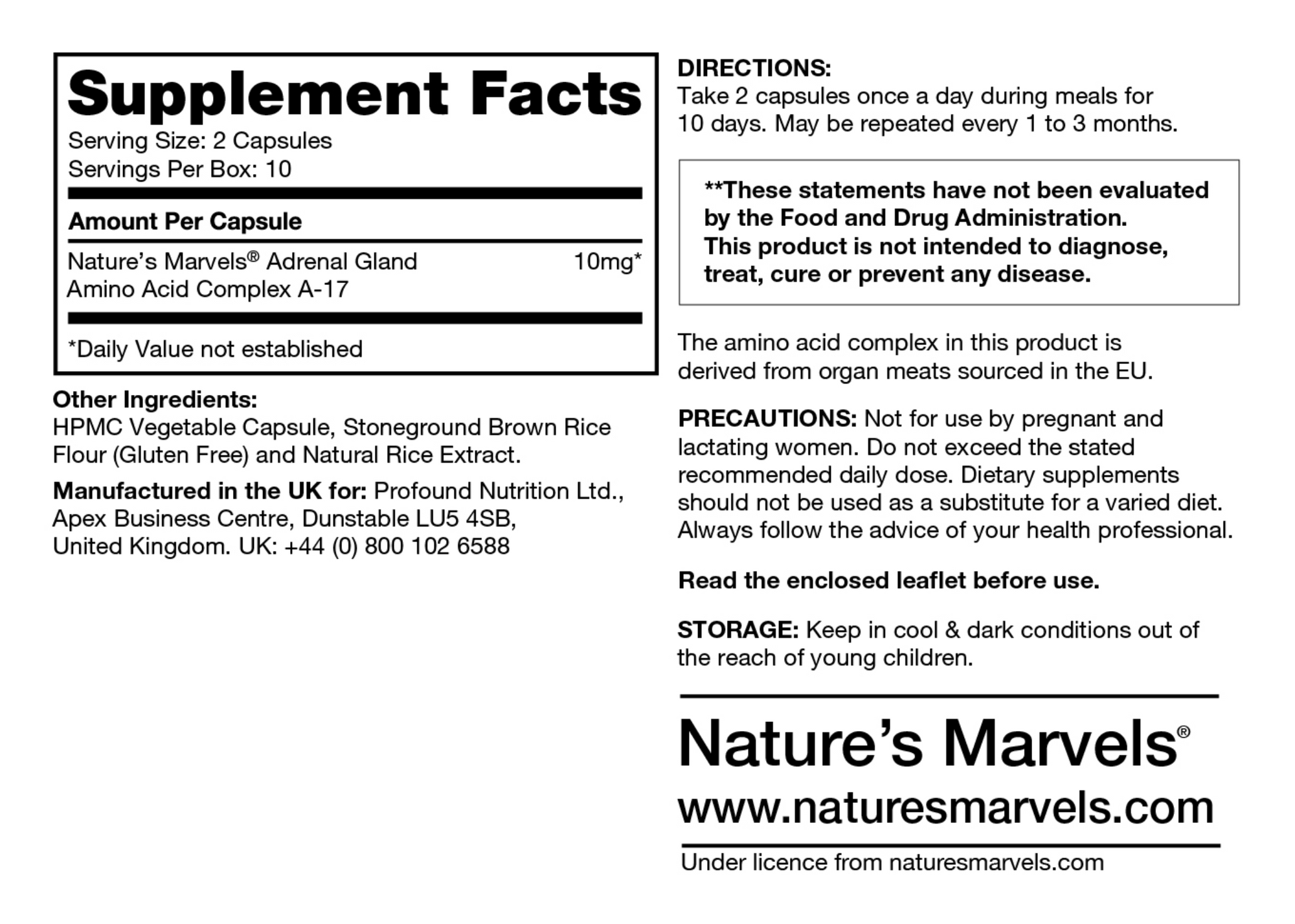 Adrenal Bioregulator (Nature’s Marvels™)