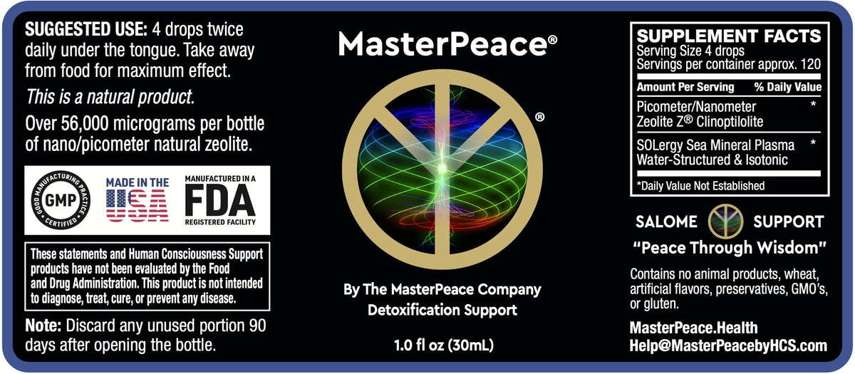 MasterPeace • Zeolite & Marine Sea Plasma - Sent from Australia