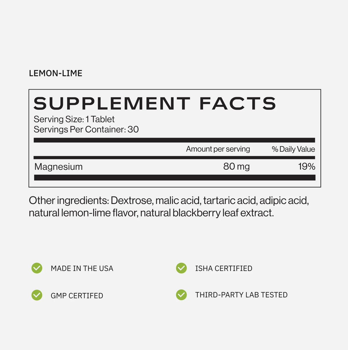 Hydrogen Water Tablets H2 Tab (30) - Lemon Lime