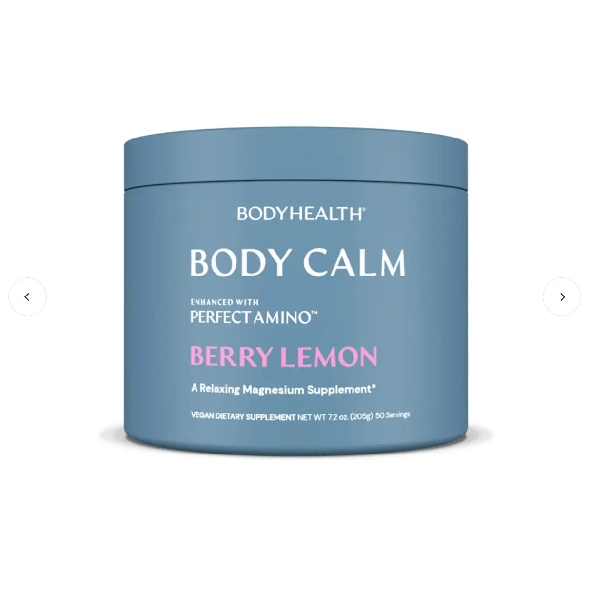 Body Calm magnesium supplement in Berry Lemon flavor, a relaxing drink for well-being