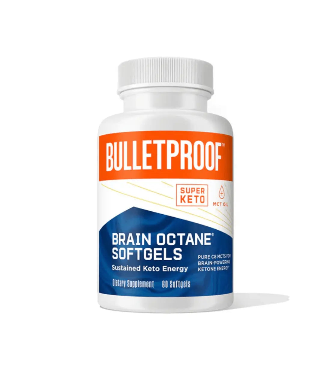 Brain Octane Softgels - Pure C8 MCT Oil from Bulletproof for sustained keto energy.