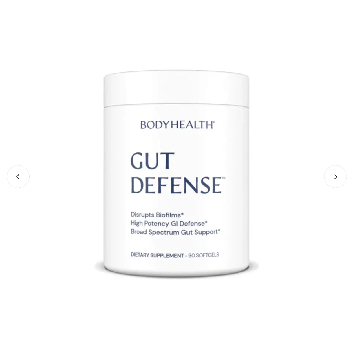 Gut Defense (Bio Clear) dietary supplement, designed for optimal gut health and support in softgel form.