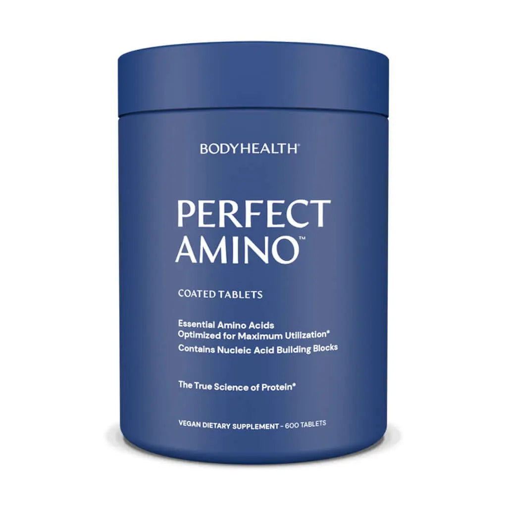Perfect Amino Tablets - Coated: Essential amino acids supplement with 600 tablets for optimal protein utilization.
